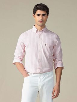 U.S. POLO ASSN. - Men's Vertical Striped Button Down Shirt