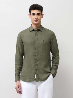U.S. POLO ASSN. - Men's Pure Linen Poplin Shirt
