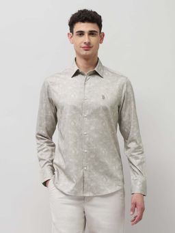 U.S. POLO ASSN. - Men's Pure Cotton Tropical Printed Shirt