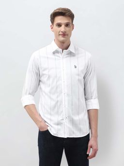 U.S. POLO ASSN. - Men's Vertical Striped Dobby Shirt