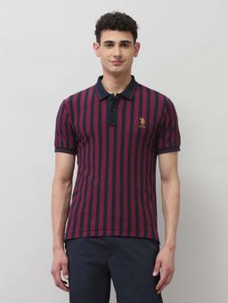 U.S. POLO ASSN. - Men's Vertical Striped Slim Fit Polo T-Shirt