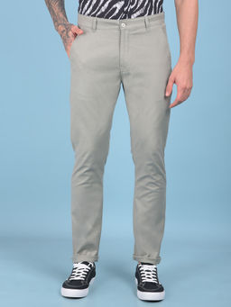 CRIMSOUNE CLUB - Mens Grey Stretchable Trousers