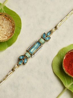 BeAbhika - Ocean Bloom Rakhi with Roli Chawal Capsules