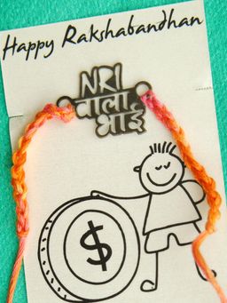 BeAbhika - NRI Wala Bhai Quirky Rakhi with Roli Chawal Capsules