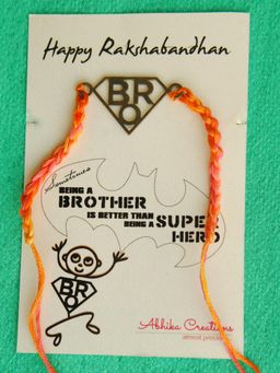 BeAbhika - Super Bro Rakhi with Roli Chawal Capsules