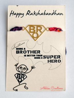 BeAbhika - Super Bro Rakhi with Roli Chawal Capsules