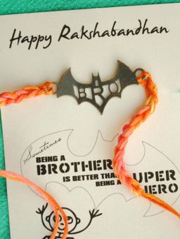 BeAbhika - Bat Bro Quirky Rakhi with Roli Chawal Capsules