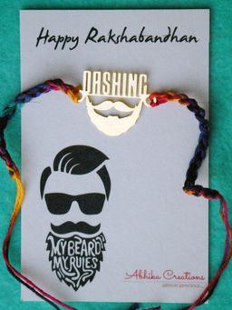 BeAbhika - Dashing bhai Rakhi with Roli Chawal Capsules