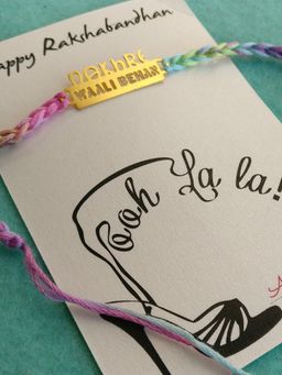 BeAbhika - Nakhre Wali Behan Sister Quirky Rakhi with Roli Chawal Capsules