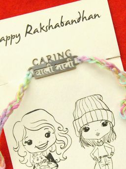 BeAbhika - CARING WAALI BHABHI Quirky Rakhi with Roli Chawal Capsules
