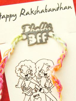 BeAbhika - BHABHI BFF Quirky Rakhi with Roli Chawal Capsules