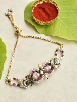 BeAbhika - Royal Kundan Infinity Lumba with Roli Chawal Capsules