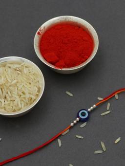 VIRAASI - 925 Silver Evil Eye Thread Rakhi