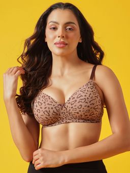 Clovia - Printed Padded Non-Wire Full Coverage T-Shirt Bra