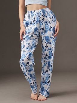 Clovia - Cotton Floral Printed Lounge Pyjama with Pocket