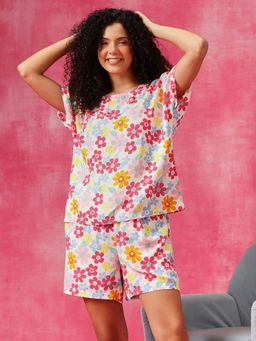 Clovia - Rayon Printed Top and Shorts