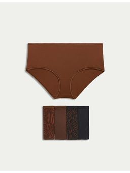 Marks & Spencer - Multi-Color Microfibre Mid Rise Knicker Shorts (Pack of 5)