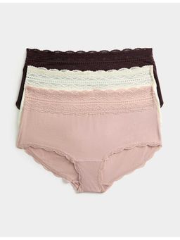 Marks & Spencer - Multi-Color Cotton Rich Mid Rise Briefs (Pack of 3)