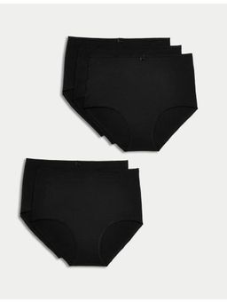 Marks & Spencer - Black Cotton Lycra Full Briefs (Pack of 5)