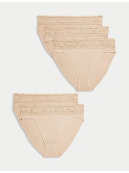 Marks & Spencer - Nude Cotton Lycra Briefs (Pack of 5)