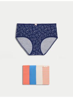 Marks & Spencer - Multi-Color Cotton Lycra Briefs (Pack of 5)