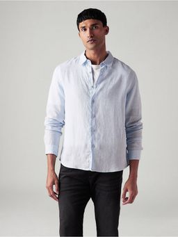 Levi's - Men Blue Linen Solid Shirt