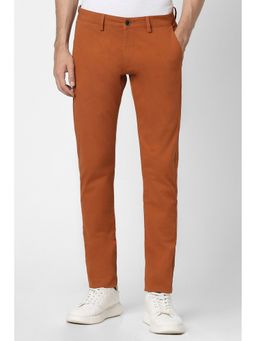 Peter England - Men Brown Solid Low Skinny Fit Pant