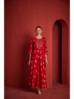 NEERU'S - Red Casual Maxi Dress