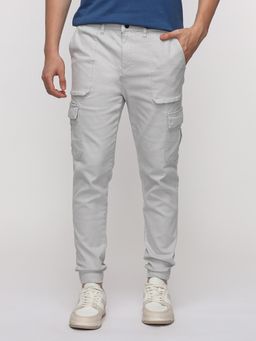 Crocodile - Light Grey Uitility Cargo Joggers