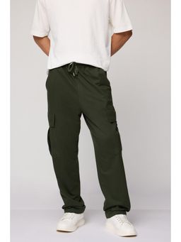 FREAKINS - Men'S Relaxed Green Knit Cargo Joggers