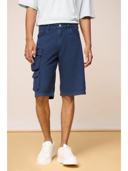 FREAKINS - Men'S Essential Navy Blue Cargo Shorts