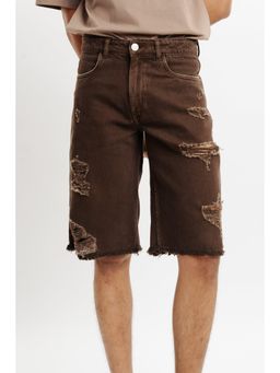 FREAKINS - Men'S Brown Denim Shorts