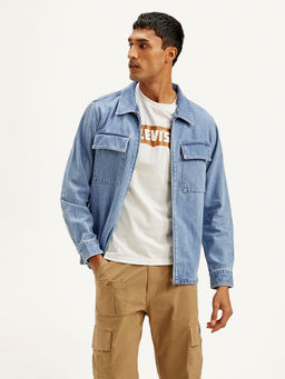 Levi's - Blue Solid Relaxed Fit Jacket
