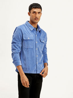 Levi's - Blue Solid Relaxed Fit Shacket