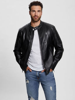 Guess - Black Solid Regular Fit Jacket