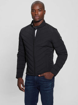 Guess - Black Solid Regular Fit Jacket