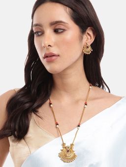 Digital Dress Room - Flower Pendant with Pearl Mangalsutra Set