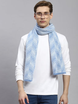 Monte Carlo - Men Blue Self Design Muffler