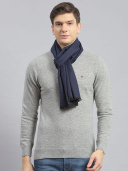Monte Carlo - Men Navy Blue Solid Muffler