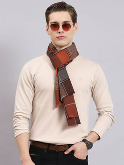 Monte Carlo - Men Brown Checks Muffler