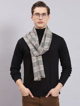 Monte Carlo - Men Beige Checks Muffler
