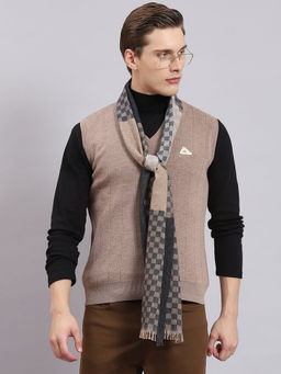 Monte Carlo - Men Grey Checks Muffler