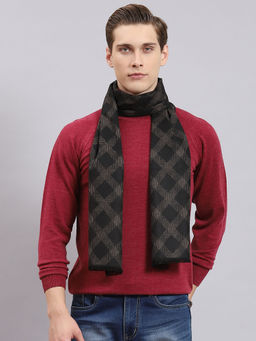 Monte Carlo - Men Black Checks Muffler