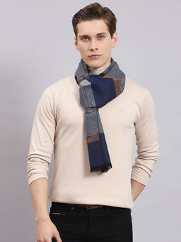 Monte Carlo - Men Navy Blue Checks Muffler