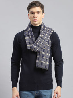 Monte Carlo - Men Grey Checks Muffler