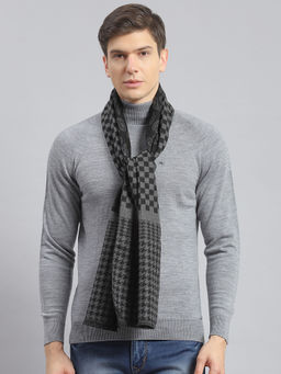 Monte Carlo - Men Grey Checks Muffler