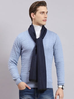 Monte Carlo - Men Navy Blue Solid Muffler