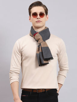 Monte Carlo - Men Grey Checks Muffler