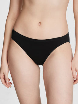 Victoria's Secret - Women Black Solid Seamless Bikini Panty (XS)