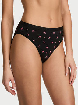 Victoria's Secret - Women Black Printed Stretch Cotton Brief Panty